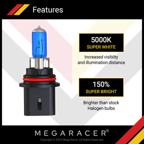 9007/HB5 100W/80W - 5000K White Halogen Headlight Bulbs, Pack of 2