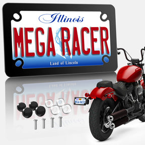 Black Motorcycle License Plate Frame, 1 Piece