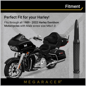 Harley Davidson 5.5" Carbon Fiber 50Cal Bullet Antenna